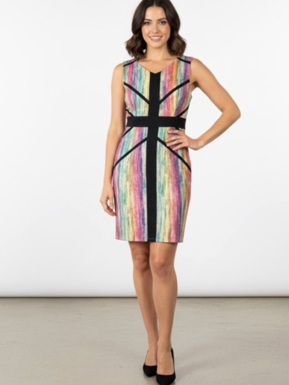 Minkas Multicolour Sleeveless Dress M